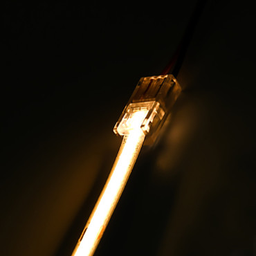 Соединитель для LED лент COB, SMD 8мм "клипса-провод" IP20