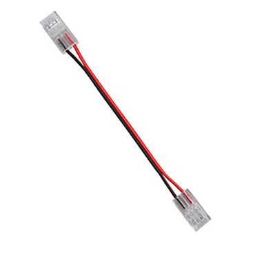 Соединитель для LED лент COB, SMD 8мм "клипса-провод-клипса" IP20