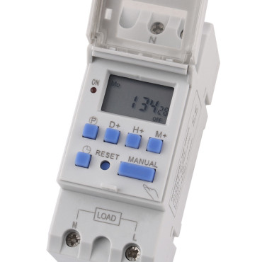 Недельное реле времени THC15A 220В 16А 1NO на DIN рейку