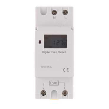 Недельное реле времени THC15A 220В 16А 1NO на DIN рейку