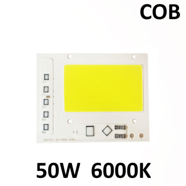Світлодіодна матриця 50W COB (вбудований драйвер) 6000К 220V