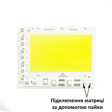 Світлодіодна матриця 100W COB (вбудований драйвер) 6000К 220V