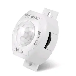 Датчик движения, DC 5V-24V, 3A, 120°, до 5 метров, регулировка времени