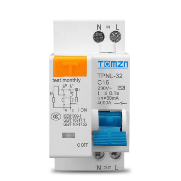 Автомат диференціальний 230V 16A (TPNL-32-С16, TOMZN) 2P