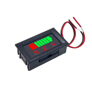 Индикатор уровня заряда аккумуляторной батареи 12V - 60V (красный)