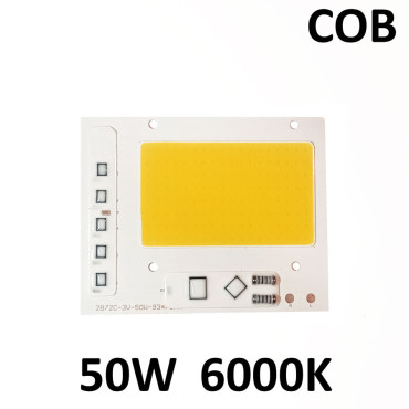 Світлодіодна матриця 50W COB (вбудований драйвер) 3000К 220V