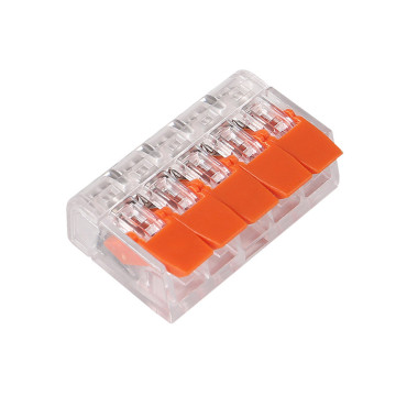 Клемний блок для зрощування 5pin самозатискний 0,14-4мм² 32А 450V