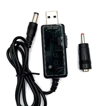 Кабель USB підвищуючий, перетворювач напруги 5V у 9V/12V DC 2.1x5.5мм