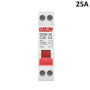 Автоматический выключатель 1P+N 25А 4,5кА тип С, 230V AC EARU