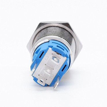 Кнопка антивандальна 16мм 12-24V, без фіксації, символ (зелений), IP65