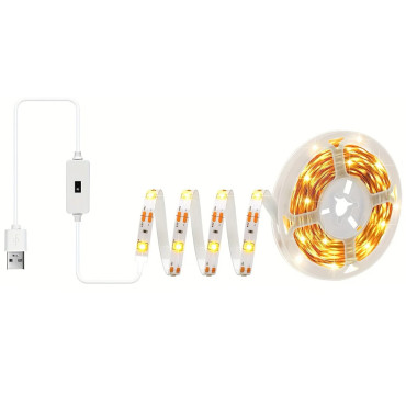 Светодиодная лента smd 2835 3000К 60 диод/м 8мм 5V от USB диммер 2м