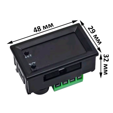 Терморегулятор цифровой W2809 (W1209WK) 12V DC -50 +110С