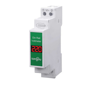 Вольтметр на DIN-рейку однофазный TONGOU TOVME-1R 60-450V AC 50Hz