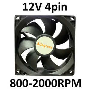 Вентилятор охлаждения 4pin 12V DC 2,6W 800-2000RPM тихий (21дБ) 9025
