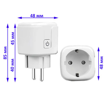 Розетка з WiFi для розумного будинку, електромоніторинг Tuya 230V 16A