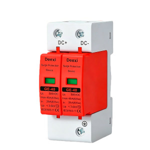 Пристрій захисту від імпульсних перенапруг (ПЗІП) 2P DC SPD GE-40 500V