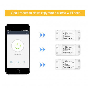 Wifi реле для умного дома Smart Switch 220V, 10А, Tuya