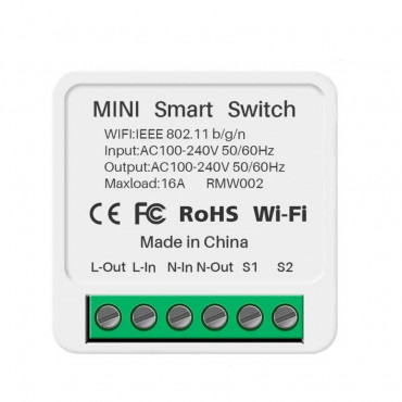Mini Wifi реле для розумного будинку Smart Switch 230V 16А Tuya