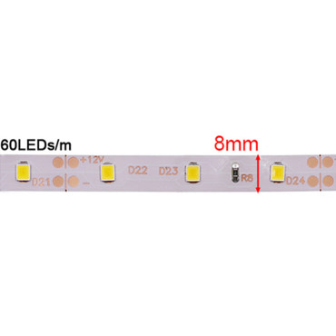 Світлодіодна стрічка smd 2835 60 діод/м теплий-білий (бухта 5м)