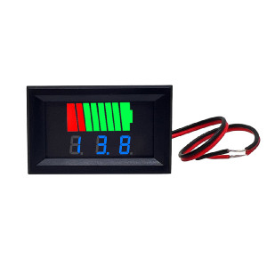 Индикатор уровня заряда аккумуляторной батареи 12V - 72V (синий)