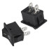 Перемикач SPST з фіксацією 16х21мм прямокутний чорний 220V 6A