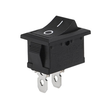 Перемикач SPST з фіксацією 16х21мм прямокутний чорний 220V 6A