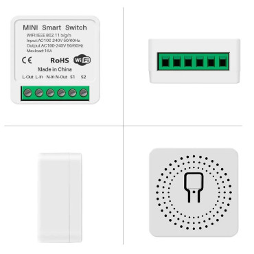 Mini Wifi реле для розумного будинку Smart Switch 230V 16А Tuya
