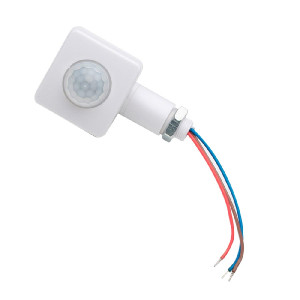 Датчик движения (угол обнаружения 160°) IP54 (белый) 220V, с регулировками