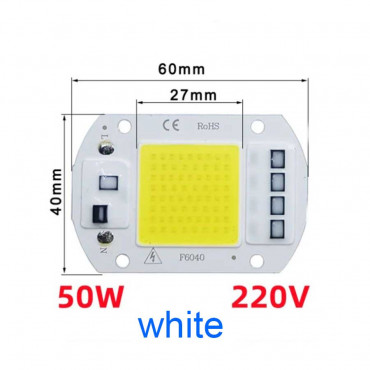 Светодиодная матрица 50W (встроенный драйвер) 6000К