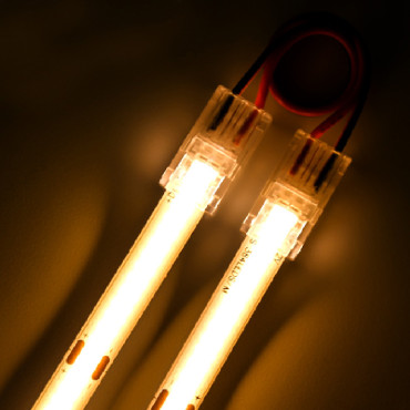 Соединитель для LED лент COB, SMD 8мм "клипса-провод-клипса" IP20
