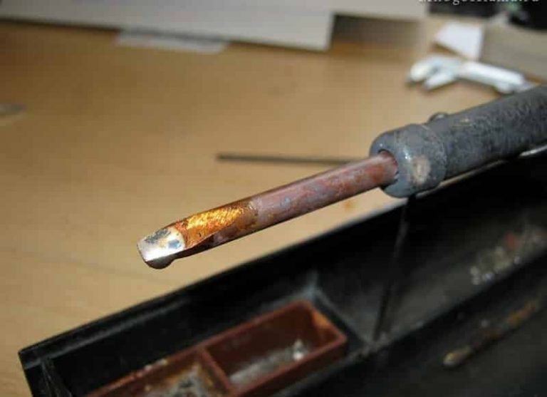 приклад заточки жала паяльника